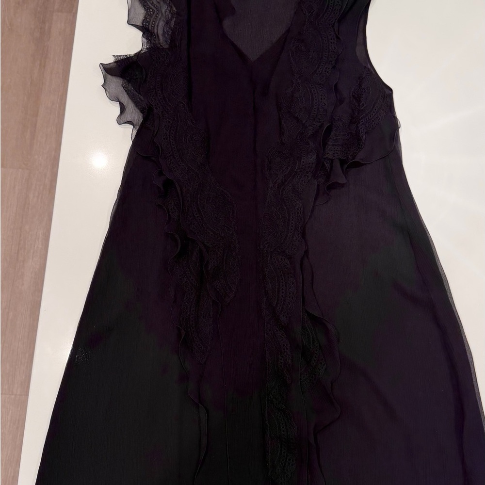 Givenchy black Ruffle Lace Robe - Picture 14 of 16